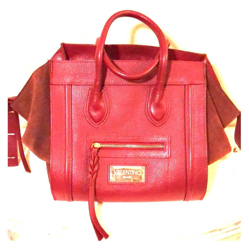 Authentic red Valentino Milano tote
